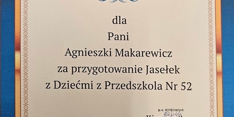 Powiększ grafikę: Podziękowania ze Żłobka nr 6 w Gdańsku