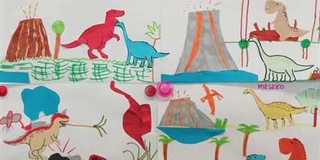 Powiększ grafikę: Warsztaty artystyczne Kids&Art "Dzień dinozaura - malowanie nożyczkami" 