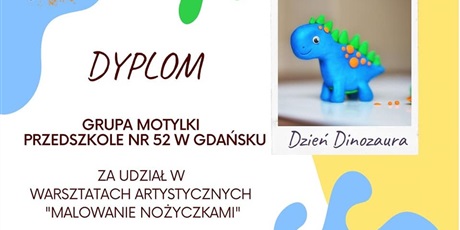 Powiększ grafikę: Warsztaty artystyczne Kids&Art "Dzień dinozaura - malowanie nożyczkami" 
