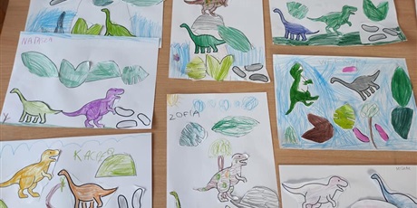 Powiększ grafikę: Warsztaty artystyczne Kids&Art "Dzień dinozaura - malowanie nożyczkami" 